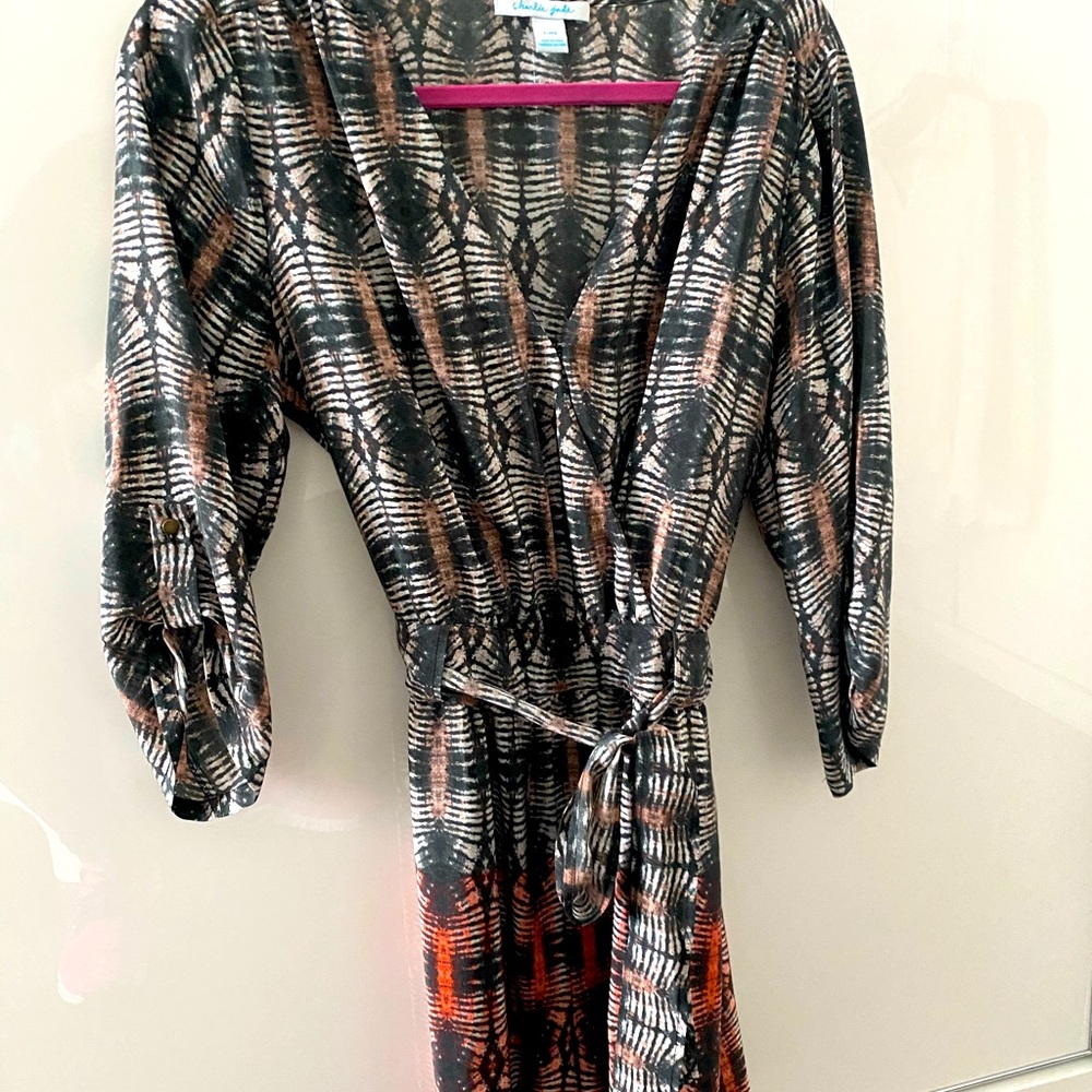Charlie Jade 100% silk romper, size L